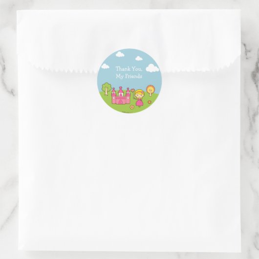 Prinses Verjaardagsfeestje Sticker (Tas)
