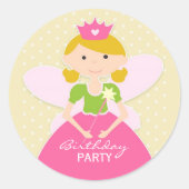 Prinses Verjaardagsfeestje Sticker (Voorkant)