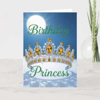 Prinses verjaardagskaart, dochter verjaardag, Happ Feestdagen Kaart
