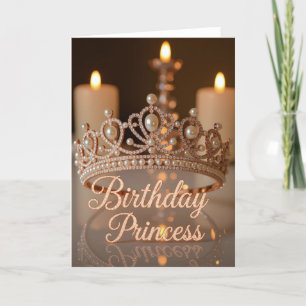 Prinses verjaardagskaart, dochter verjaardag, Happ Feestdagen Kaart