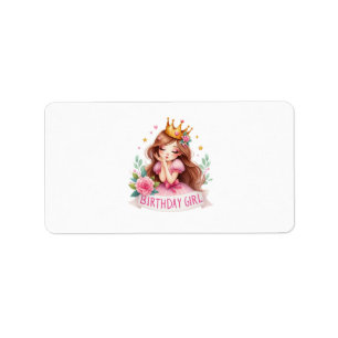 Prinses Verjaardagsmeisje Kroon Etiket