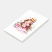 Prinses Verjaardagsmeisje Kroon Post-it® Notes (Schuin)