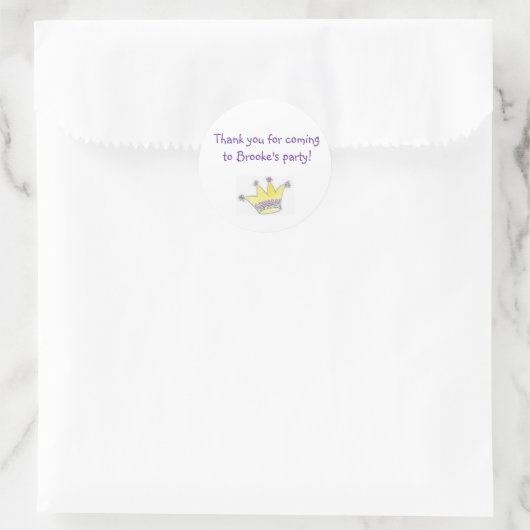 Prinses Verjaardagspartij Goody Bag Labels (Tas)