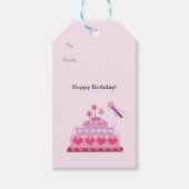Prinses Verjaardagstaart Cadeaulabel (Voorkant)