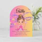 Prinses verjaardagsuitnodiging, digitale download kaart (Staand voorkant)