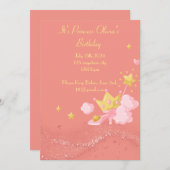 PRINSES VERJAARDAGSUITNODIGING KAART (Voorkant / Achterkant)