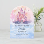 Prinses verjaardagsuitnodiging kaart (Staand voorkant)