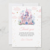 Prinses verjaardagsuitnodiging, Kleine Prinses 1e Bedankkaart (Voorkant)