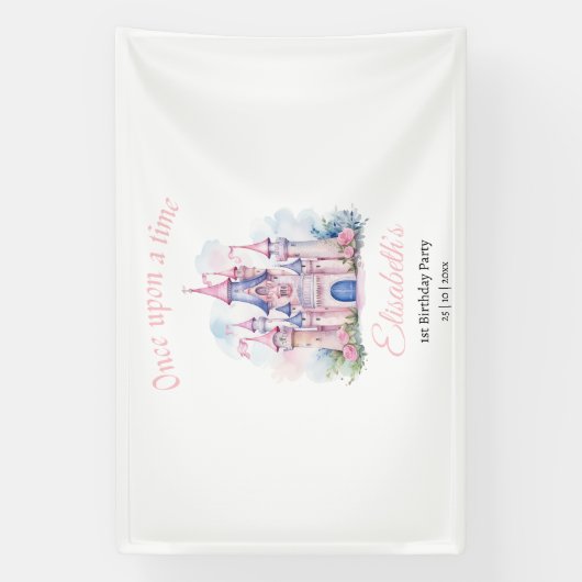 Prinses verjaardagsuitnodiging, Kleine Prinses 1e Spandoek (Verticaal)