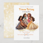 Prinses Verjaardagsuitnodiging, Prinses Koninklijk Kaart (Voorkant / Achterkant)