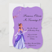 Prinses verjaardagsuitnodiging voor meisjes save the date (Voorkant)