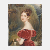 Prinses Victoria in blauwe jurk Fleece Deken (Voorkant)