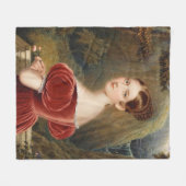 Prinses Victoria in blauwe jurk Fleece Deken (Voorkant (Horizontaal))