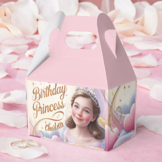 Prinses viert gelukkige verjaardag bedankdoosjes
