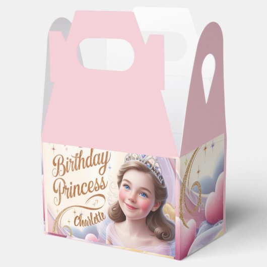 Prinses viert gelukkige verjaardag bedankdoosjes (Geopend)