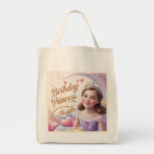 Prinses viert gelukkige verjaardag tote bag (Voorkant)
