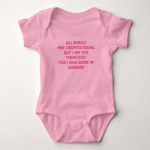 **PRINSES** WANT IK BEN GEBOREN IN ** JANUARI** ROMPER