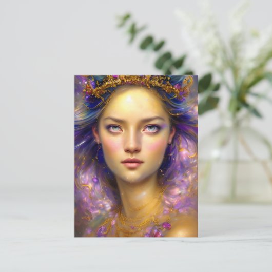  Prinses Warrior Etherische Godin Briefkaart (Staand voorkant)