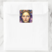  Prinses Warrior Etherische Godin Vierkante Sticker (Tas)