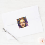  Prinses Warrior Etherische Godin Vierkante Sticker (Envelop)