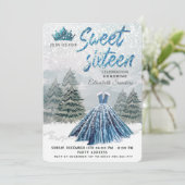 Prinses Waterverf winter wonderland lief 16 Kaart (Staand voorkant)