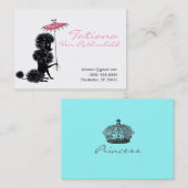 * Prinses White/Blue Crown - Roepkaart * Contactkaartje (Voorkant / Achterkant)