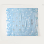 Prinses Winter Quinceañera photobooth Achtergrond Wandkleed (Voorkant (horizontaal))