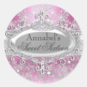 Prinses Winter Wonderland Sweet 16 Sticker