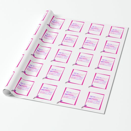 Prinses Woord Kunst Cadeaupapier (Uitgerold)