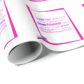 Prinses Woord Kunst Cadeaupapier (Rol Hoek)