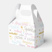 PRINSES Woorden Leuke Verjaardagsfeestje Favor Box Bedankdoosjes (Achterkant)