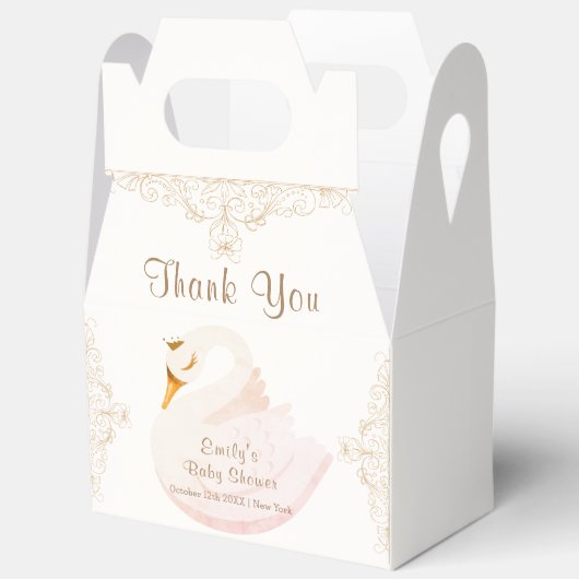  prinses zwaan meisje Baby shower dank u Bedankdoosjes (Open)