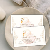 prinses zwaan meisje boeken voor Baby shower Informatiekaartje