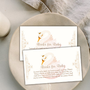  prinses zwaan meisje boeken voor Baby shower Informatiekaartje