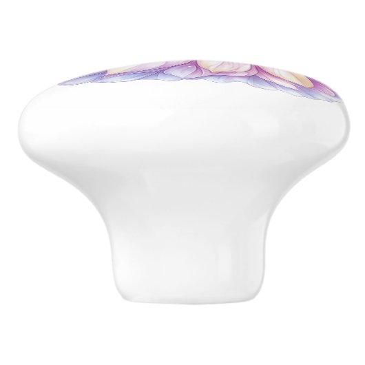 Prinses Zwaan Meisje Keramische Knop (Zijkant)