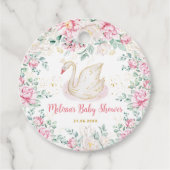 Prinses Zwanen Baby Shower Bedankjes Labels (Voorkant)