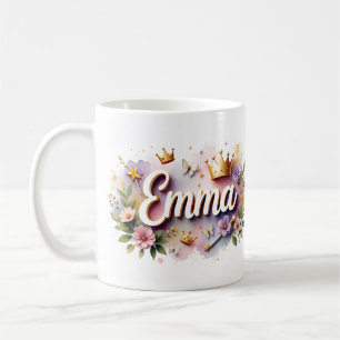 Prinsessen Bloemstuk Custom Mok – Gepersonaliseerd