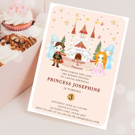 Prinsessen en Ridders Meisje Verjaardag Kaart