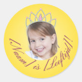 Prinsessen Foto Sticker – Geel Gradiënt (Voorkant)