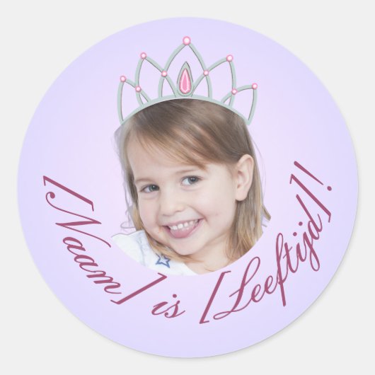 Prinsessen Foto Sticker – Lavendel Gradiënt (Voorkant)