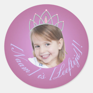 Prinsessen Foto Sticker – Roze Gradiënt