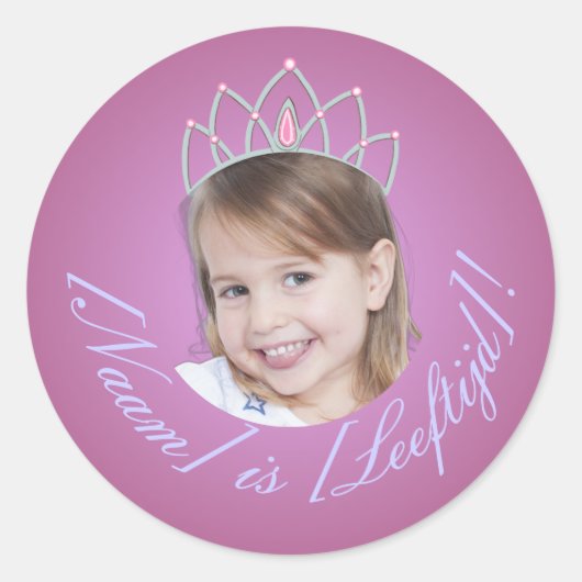 Prinsessen Foto Sticker – Roze Gradiënt (Voorkant)