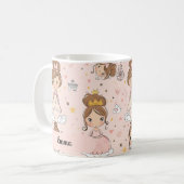 Prinsessen & Harten Zachte Pastels Kinderen Koffiemok (Voorkant links)