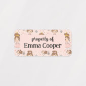 Prinsessen & Harten Zachte Pastels Kinderen Labels (Design 2)