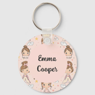 Prinsessen & Harten Zachte Pastels Kinderen Sleutelhanger