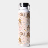 Prinsessen & Harten Zachte Pastels Kinderen Waterfles (Achterkant)