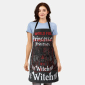 Prinsessen Heksen Halloween Kasteel Ketel Graf Schort (Gedragen)