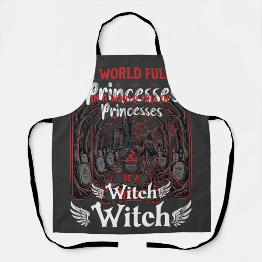 Prinsessen Heksen Halloween Kasteel Ketel Graf Schort (Voorkant)