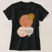 prinsessen huilen niet teksten Schrijven Zwart T-s