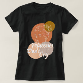 prinsessen huilen niet teksten Schrijven Zwart T-s T-shirt